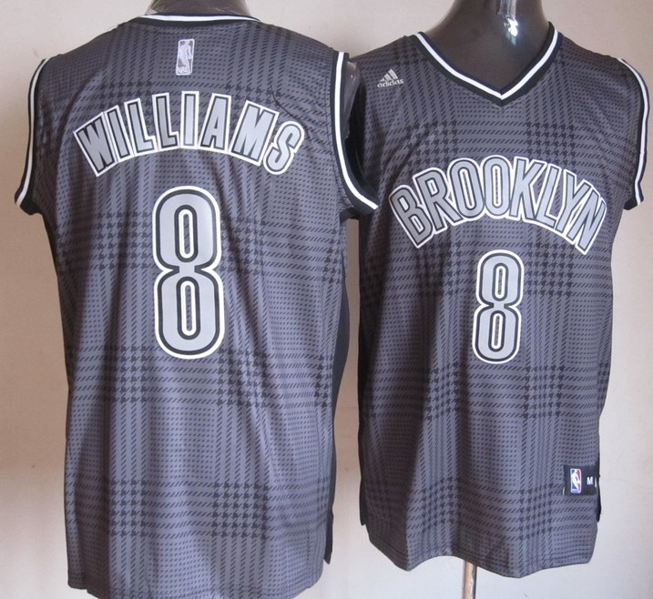  NBA Brooklyn Nets 8 Deron Williams Black Square Swingman Jersey